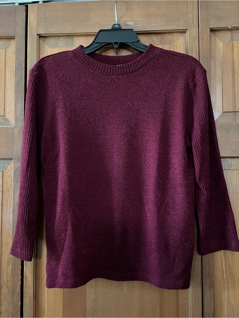 Forever 21 Crewneck Sweater in Burgundy Plum